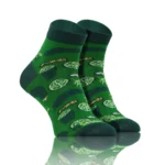 Krótkie Wesołe skarpety bawełniane wzór Ogórek