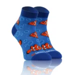 Krótkie Wesołe skarpety bawełniane wzór Rybki